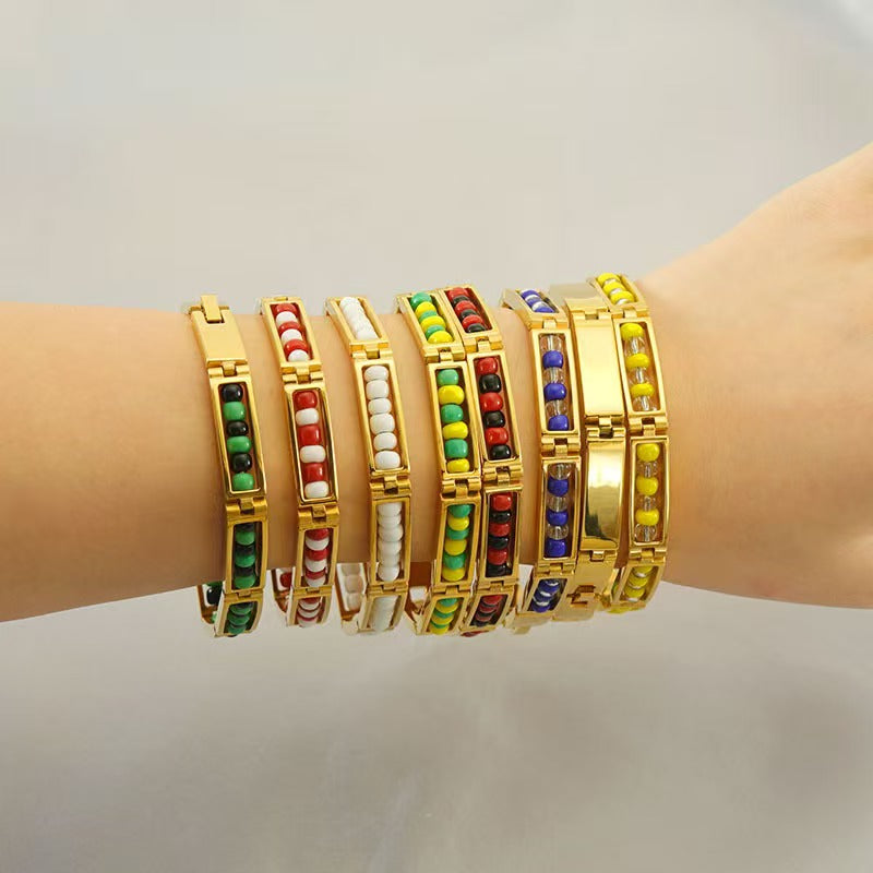 Vibrant Beaded Bangles