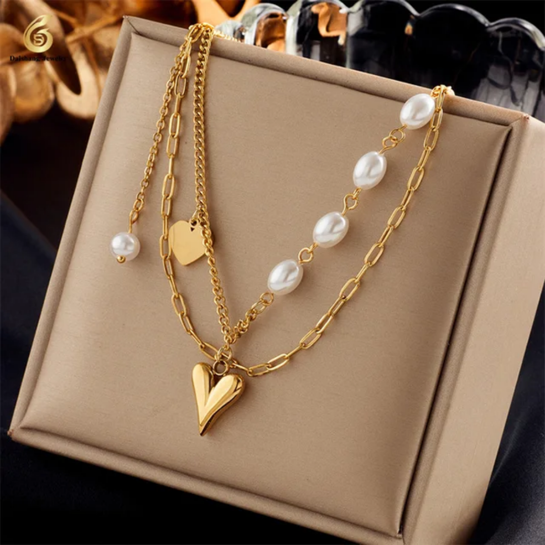 Heart Pearl Necklace